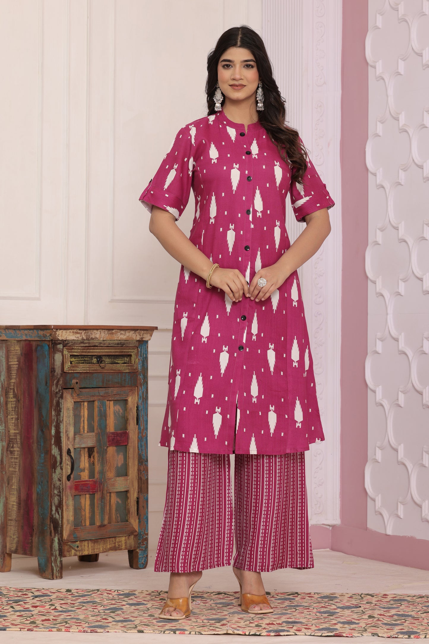 Elegant Rayon Printed Kurti Set