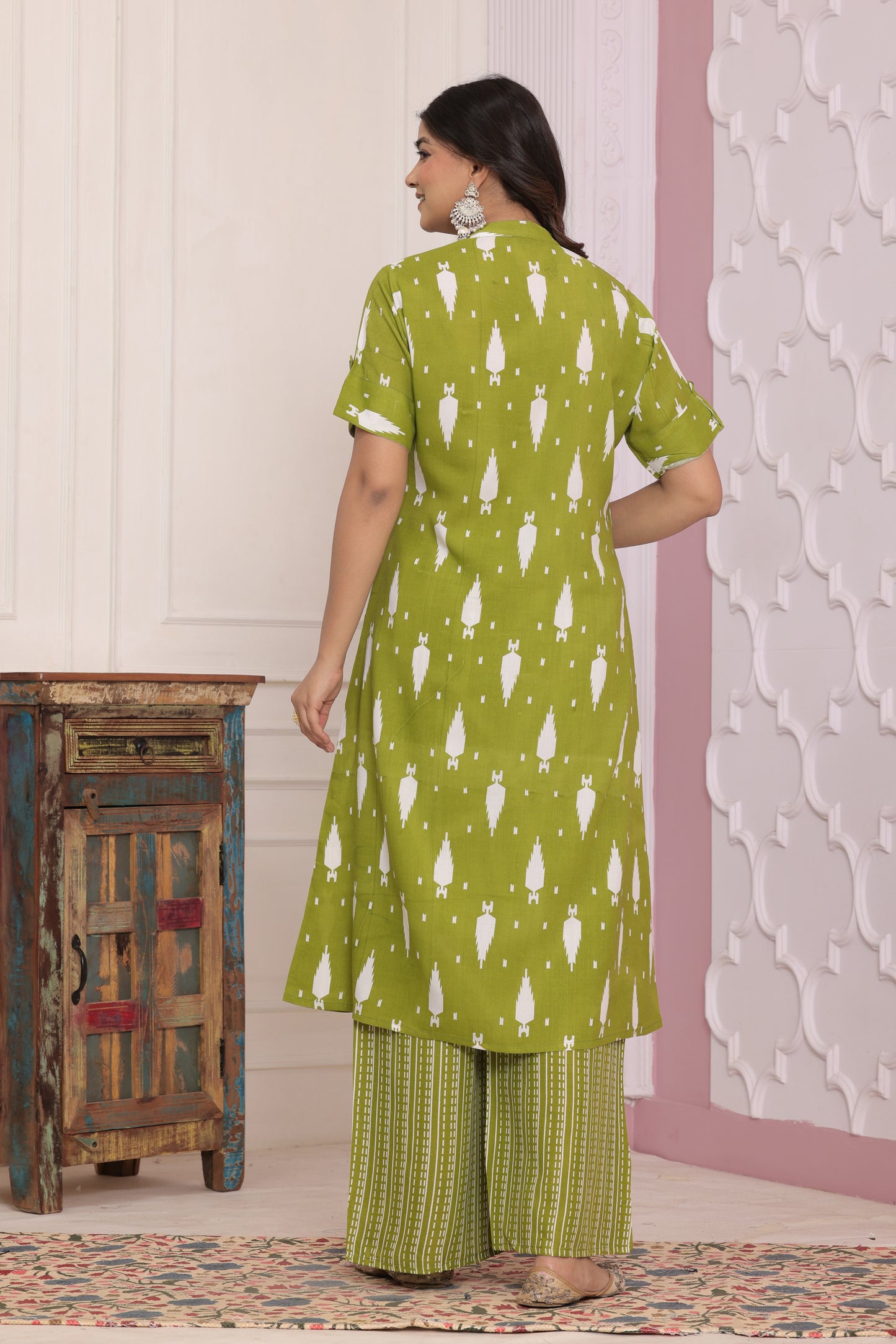 Elegant Rayon Printed Kurti Set