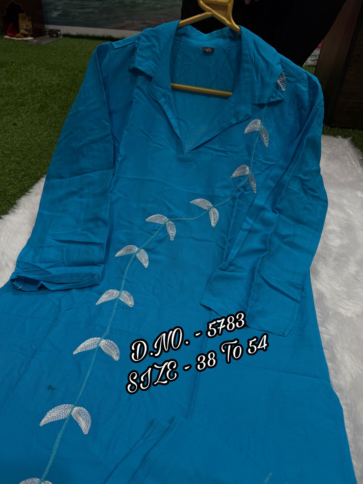 Heavy Rayon 14 Kg Embroidered Co-ord Set with Short Shirt & Pant