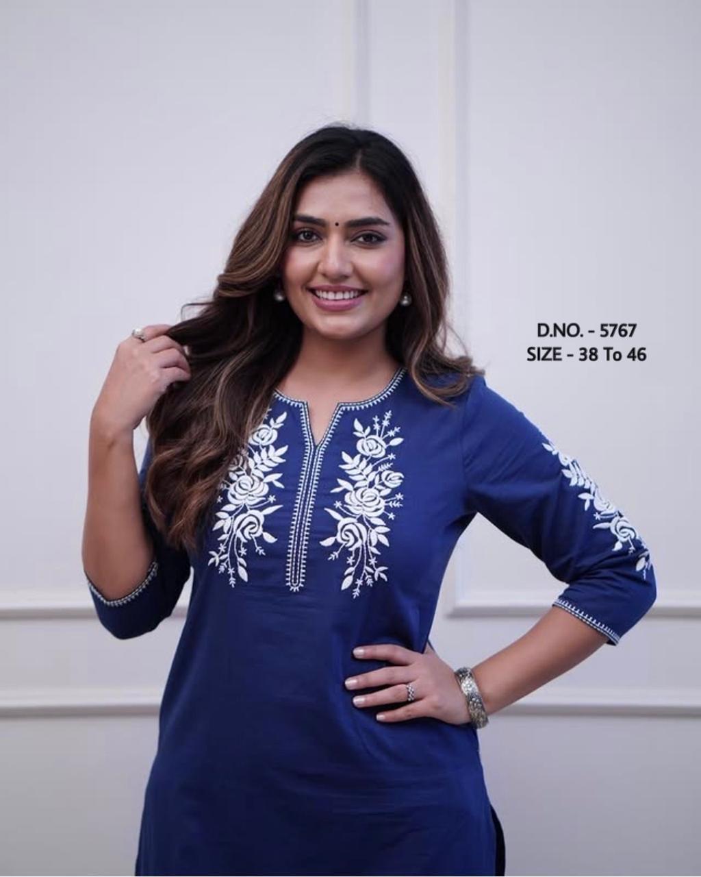 Elegant Pure Cotton Cambric Embroidered Cord Set