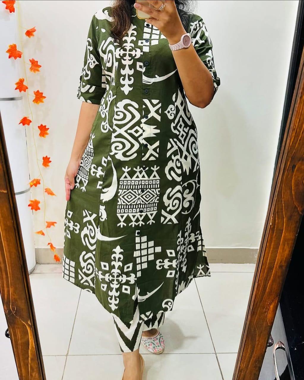 A-Line Cotton Kurti