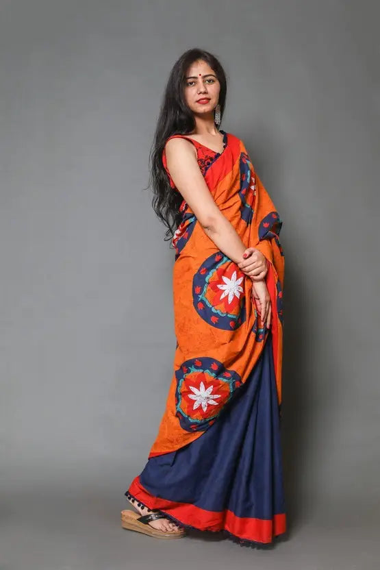 Pure Cotton Mulmul Printed Saree