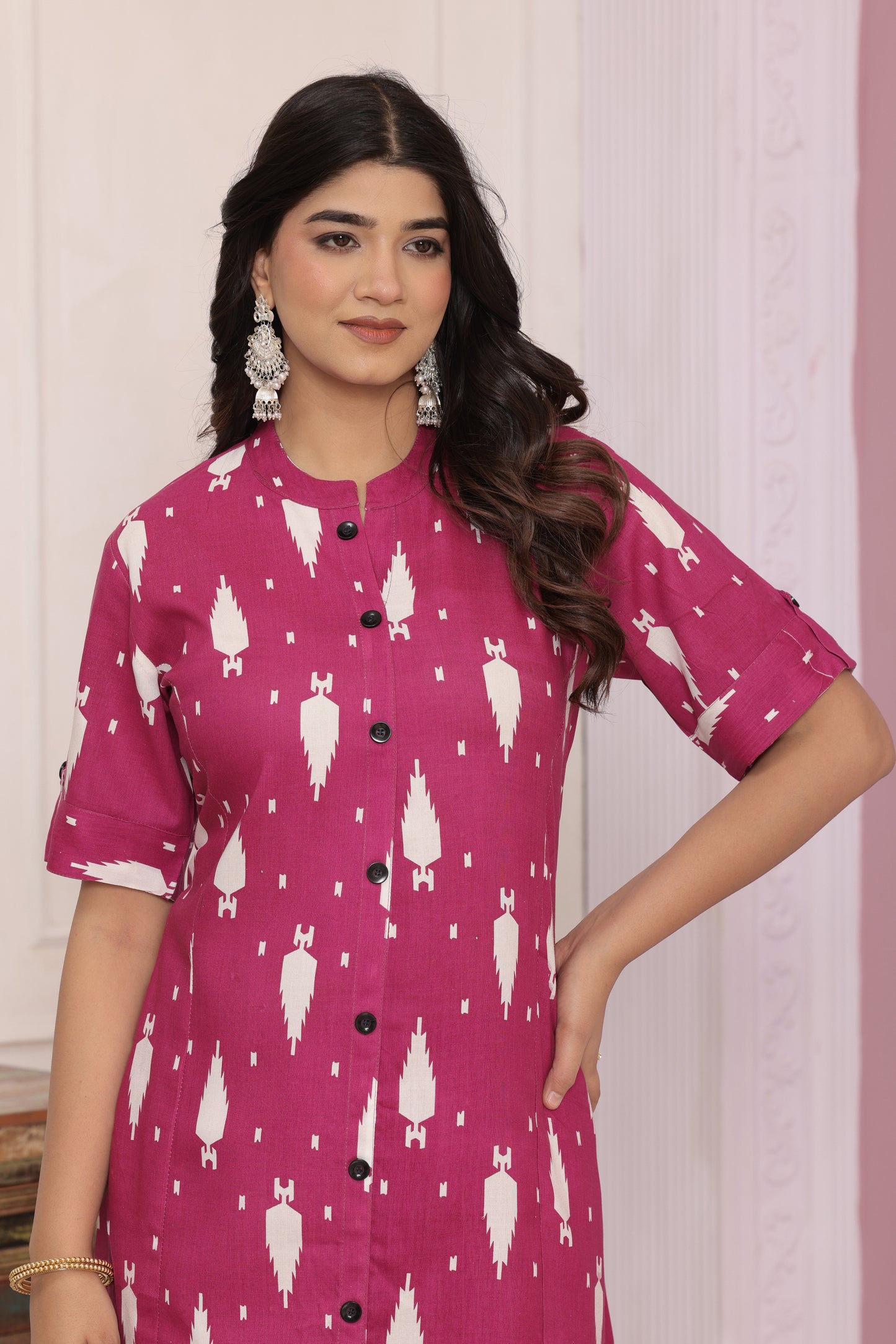 Elegant Rayon Printed Kurti Set