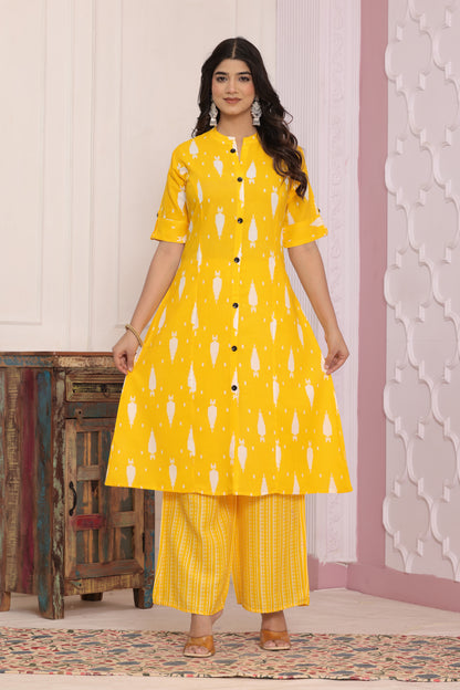 Elegant Rayon Printed Kurti Set