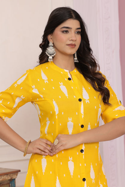 Elegant Rayon Printed Kurti Set