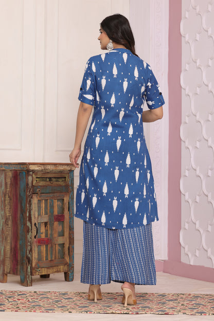 Elegant Rayon Printed Kurti Set
