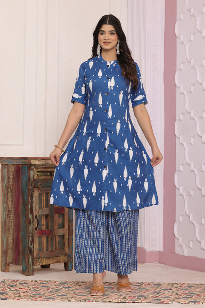 Elegant Rayon Printed Kurti Set