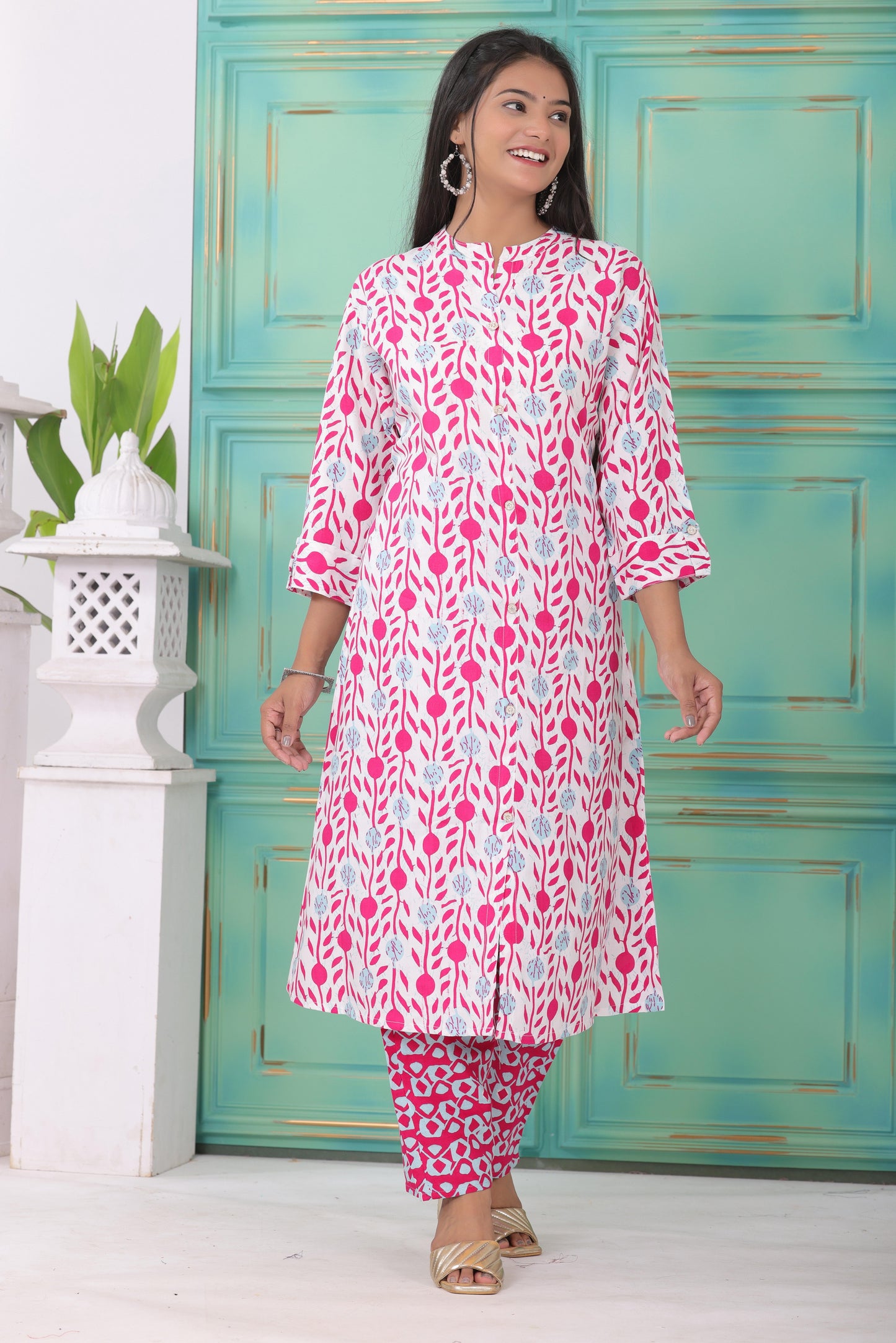 Elegant Pure Rayon Fabric Kurta Pant Set