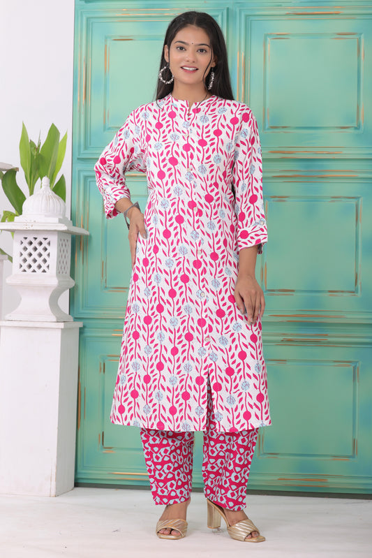 Elegant Pure Rayon Fabric Kurta Pant Set