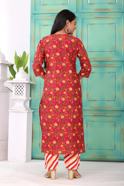 Comfortable Pure Cotton Kurta and Rayon Pant Set