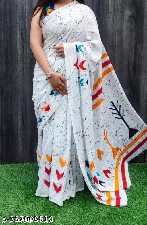 Pure Cotton Mulmul Printed Saree