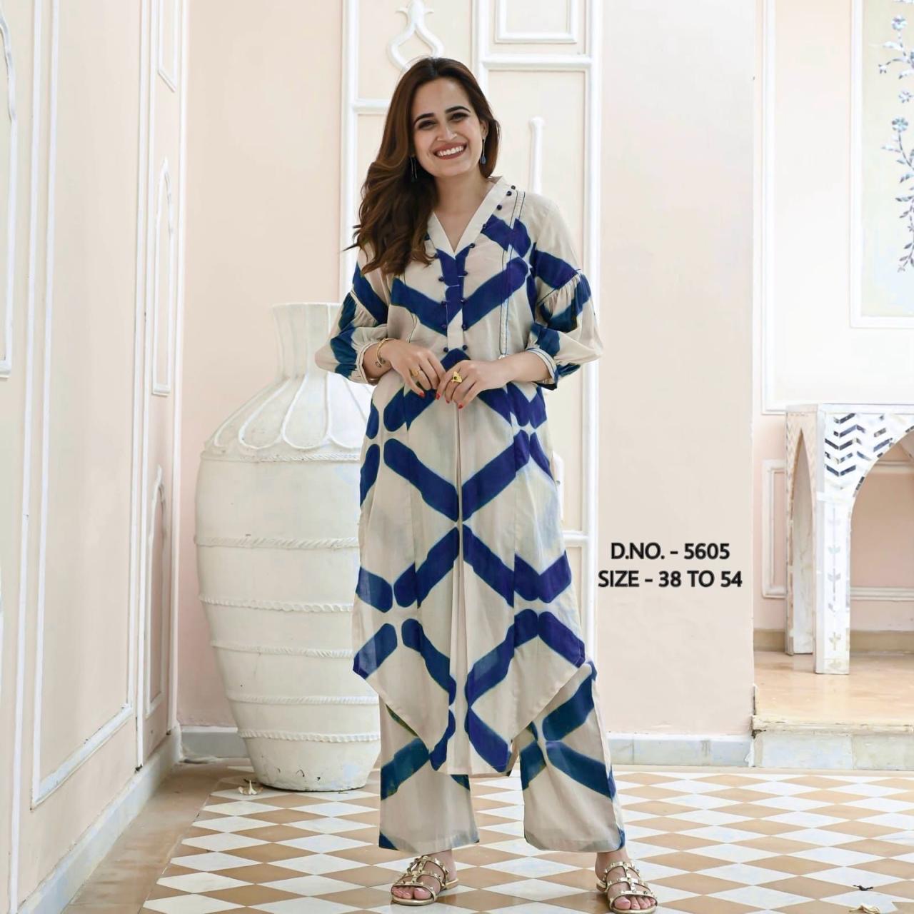 Heavy Rayon Digital print Fabric Kurta With Pant Co-ord set