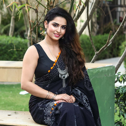 Pure Cotton Mulmul Printed Saree