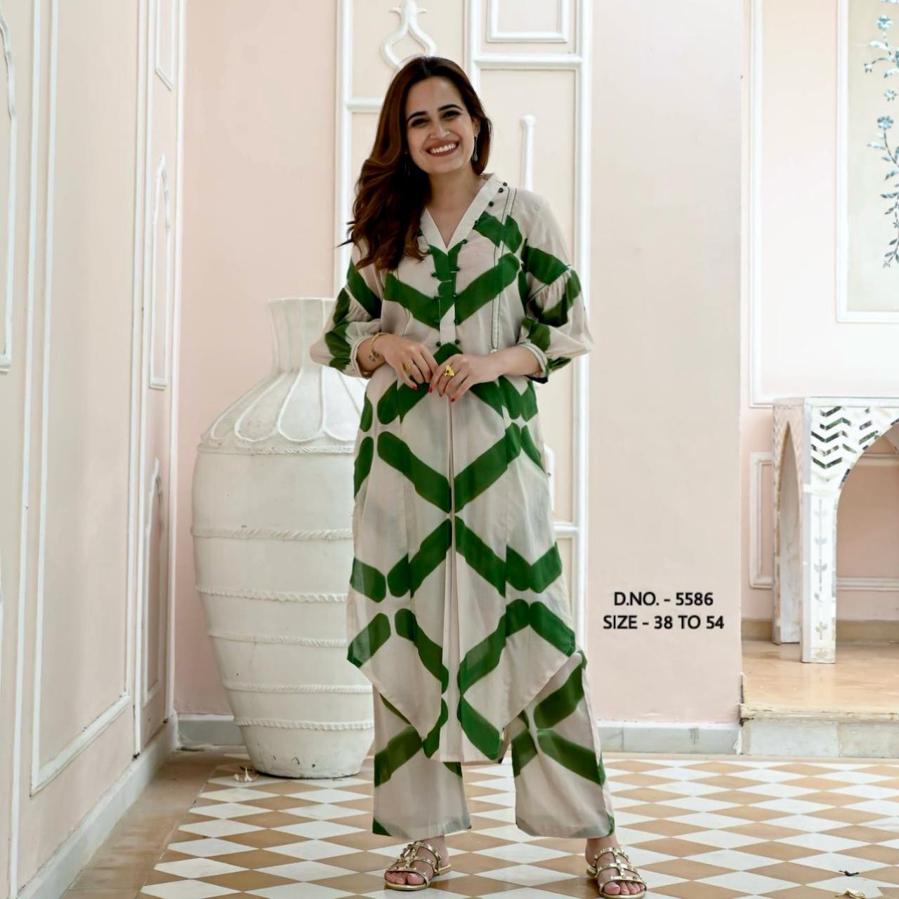 Heavy Rayon Digital print Fabric Kurta With Pant Co-ord set