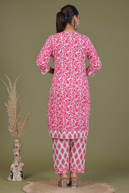 Pure Cotton Fabric Kurta And Pant Set.