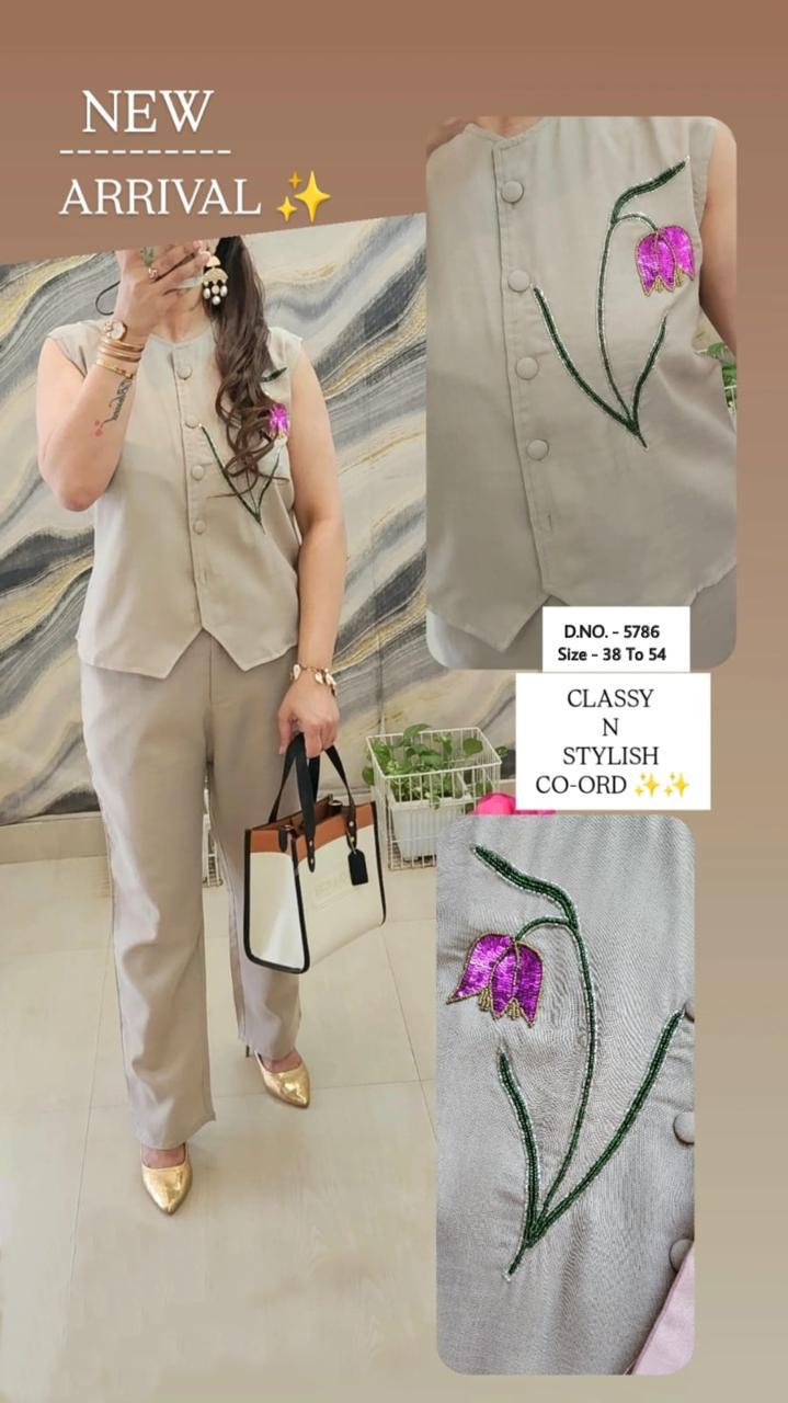Heavy Cotton Slub/Flex (Khadi) Cord Set with Hand Adda Work