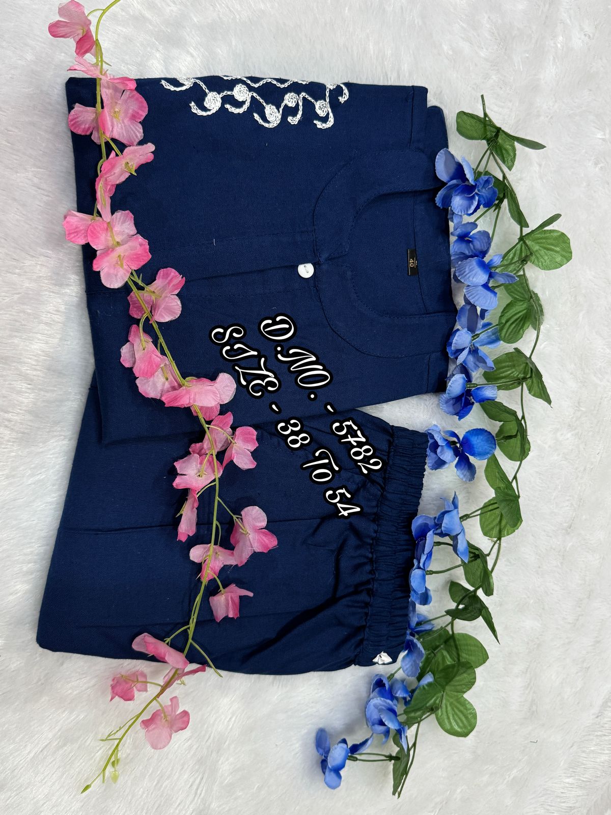 Premium Cotton Slub/Flex (Khadi) Short Shirt Co-ord Set with Hand Aari Embroidery