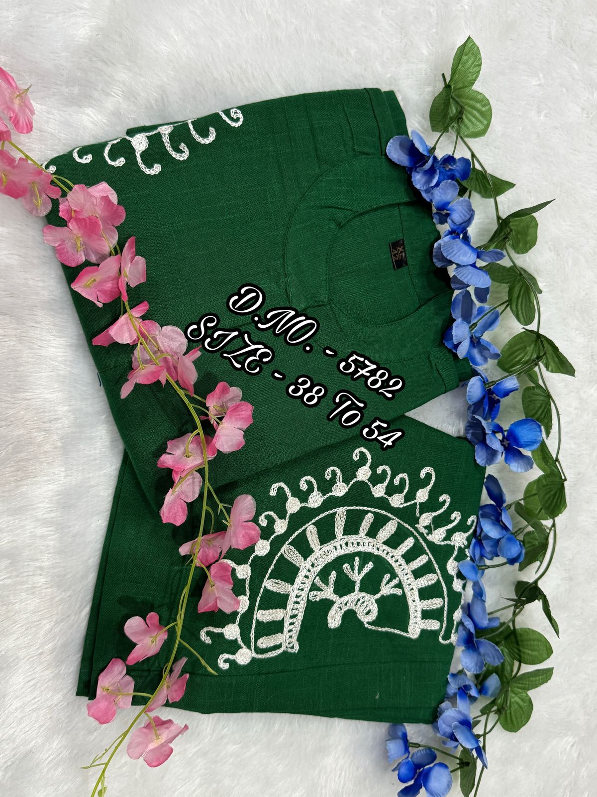 Premium Cotton Slub/Flex (Khadi) Short Shirt Co-ord Set with Hand Aari Embroidery
