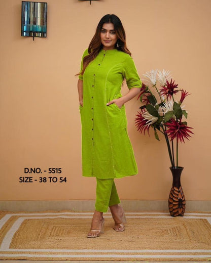 Pure South Cotton Fabric Kurta And Pant Set.