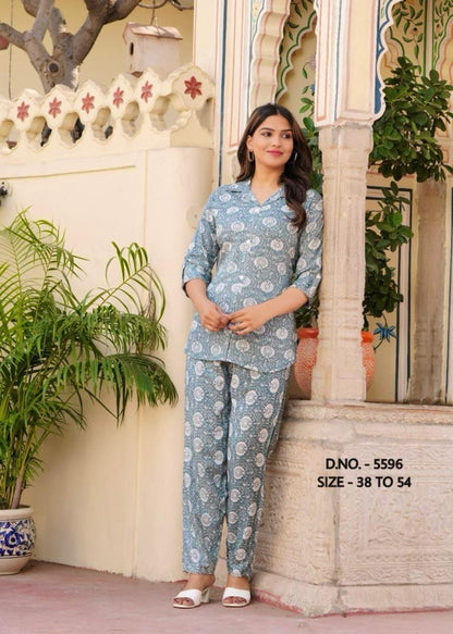 New Beautiful Pure Rayon Fabric Kurta And Pant Set.