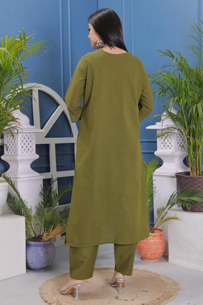 Pure Cotton Flex Kurta And Pant Set.