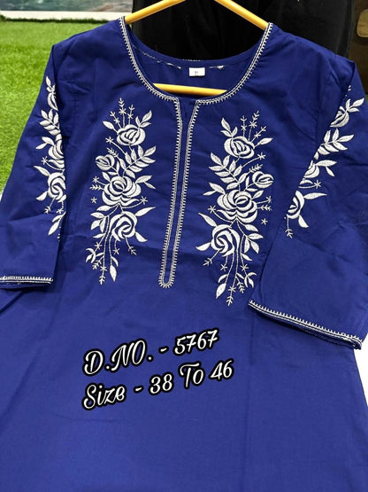 Elegant Pure Cotton Cambric Embroidered Cord Set