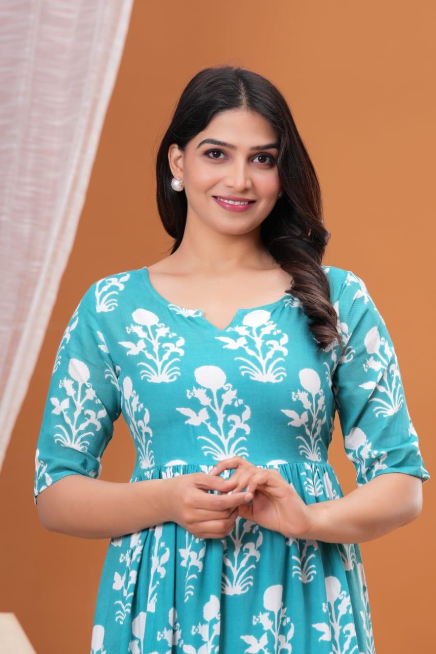 Pure Rayon Fabric Single Kurti For Ladies And Women.