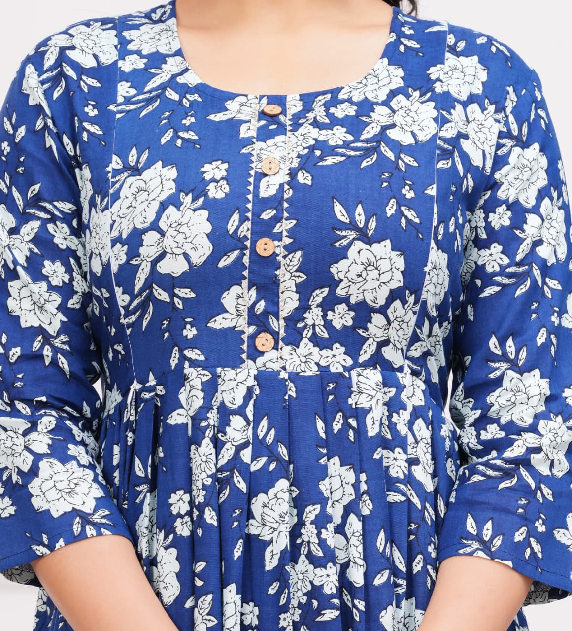 Pure Cotton Fabric Maternity Gown For Women.
