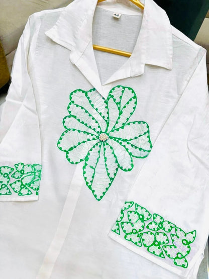 Pure  Cotton Cambric Best Quality Fabric Kurta And Pant Set
