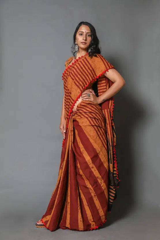 Pure Cotton Mulmul Printed Saree