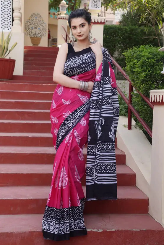 Pure Cotton Mulmul Printed Saree