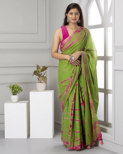 Pure Cotton Mulmul Printed Saree