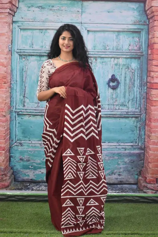 Pure Cotton Mulmul Printed Saree